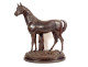 19th century terracotta sculpture of a thoroughbred racing horse, animal stallion