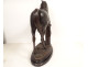 19th century terracotta sculpture of a thoroughbred racing horse, animal stallion