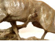 Large bronze sculpture by Ernest Dagonet, depicting deer fighting, 19th century animal sculptor