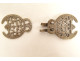 Pair of silver earrings from Tunis, Tunisia, Berber, Maghreb, 19th century jewelry