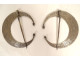 Pair of silver earrings from Tunis, Tunisia, Berber, Maghreb, 19th century jewelry