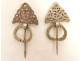 Pair of silver earrings from Tunis, Tunisia, Berber, Maghreb, 19th century jewelry