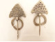Pair of silver earrings from Tunis, Tunisia, Berber, Maghreb, 19th century jewelry