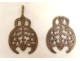 Pair of silver earrings from Tunis, Tunisia, Berber, Maghreb, 19th century jewelry
