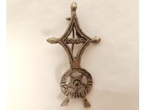 Pair of silver earrings from Tunis, Tunisia, Berber, Maghreb, 19th century jewelry