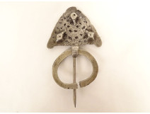 Pair of silver earrings from Tunis, Tunisia, Berber, Maghreb, 19th century jewelry