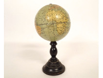 Small miniature globe, world map, NK Publishers Paris, 13cm, early 20th century