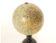 Small miniature globe, world map, NK Publishers Paris, 13cm, early 20th century