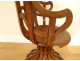 Harpist&#39;s chair, masterpiece, carved walnut, Art Nouveau, 19th century