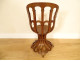 Harpist&#39;s chair, masterpiece, carved walnut, Art Nouveau, 19th century