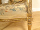 Louis XVI drawing room, armchairs, sofa, gilded wood, Aubusson tapestry, Napoleon III, 19th century