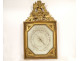 First Empire barometer, gilded carved wood, Torricelli system, flower basket, 19th century