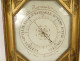 First Empire barometer, gilded carved wood, Torricelli system, flower basket, 19th century