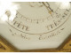 First Empire barometer, gilded carved wood, Torricelli system, flower basket, 19th century