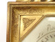 First Empire barometer, gilded carved wood, Torricelli system, flower basket, 19th century