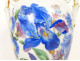 Meissen German porcelain amphora vase with iris, cornflower, and bindweed flowers, 19th century