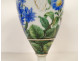 Meissen German porcelain amphora vase with iris, cornflower, and bindweed flowers, 19th century