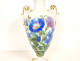 Meissen German porcelain amphora vase with iris, cornflower, and bindweed flowers, 19th century