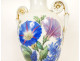 Meissen German porcelain amphora vase with iris, cornflower, and bindweed flowers, 19th century