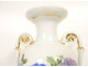 Meissen German porcelain amphora vase with iris, cornflower, and bindweed flowers, 19th century