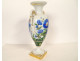 Meissen German porcelain amphora vase with iris, cornflower, and bindweed flowers, 19th century