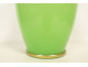 Baluster vase in green opaline glass with gilt decoration, Baccarat Napoleon III, 19th century