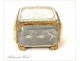 Box jewelry box glass and gilded brass NAPIII 19th