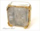 Box jewelry box glass and gilded brass NAPIII 19th