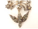 19th century Norman Holy Spirit pendant in solid silver with Rhine and dove knot stones