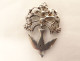 19th century Norman Holy Spirit pendant in solid silver with Rhine and dove knot stones