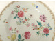 Porcelain plate, East India Company, Famille Rose, Qianlong flowers, 18th century