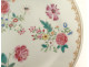 Porcelain plate, East India Company, Famille Rose, Qianlong flowers, 18th century