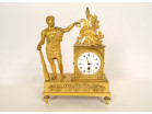 Pendulette de bureau Empire Hercule Héraclès lion Némée bronze doré 19è