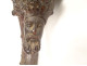 Antique carved wooden walking stick with lion head figure, Folk Art, 19th century