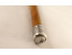 Antique walking stick with silver handle and malacca wood handle, 19th century