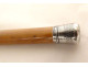 Antique walking stick with silver handle and malacca wood handle, 19th century
