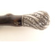 Antique walking stick with silver handle and malacca wood handle, 19th century