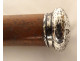 Antique walking stick with silver handle and malacca wood handle, 19th century
