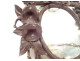 Carved wooden mirror, Black Forest, bindweed flowers, 19th century