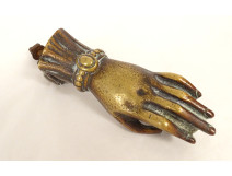 Antique bronze hand-painted door knocker, 19th century decoration