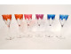 6 Baccarat Genova Saint-Louis Bristol crystal Rhine wine glasses, 20th century
