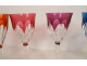 6 Baccarat Genova Saint-Louis Bristol crystal Rhine wine glasses, 20th century