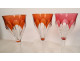 6 Baccarat Genova Saint-Louis Bristol crystal Rhine wine glasses, 20th century