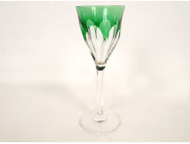 6 Baccarat Genova Saint-Louis Bristol crystal Rhine wine glasses, 20th century