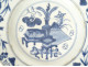 Two white and blue Kangxi porcelain plates from the East India Company, 18th century