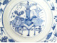 Two white and blue Kangxi porcelain plates from the East India Company, 18th century