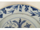 Two white and blue Kangxi porcelain plates from the East India Company, 18th century
