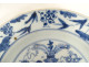 Two white and blue Kangxi porcelain plates from the East India Company, 18th century