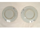 Two white and blue Kangxi porcelain plates from the East India Company, 18th century