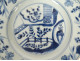 Two white and blue Kangxi porcelain plates from the East India Company, 18th century